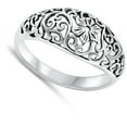 thumbnail image 4 of Vintage Filigree Flower Wholesale Ring .925 Sterling Silver Band Jewelry Female Male Unisex Size 5, 4 of 4