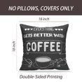 thumbnail image 2 of LALILO Throw Pillow Covers Blackboard With Quote Coffee Chalkboard Cushion Cover 18" x 18", 1391 Pack, 2 of 6