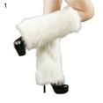 thumbnail image 2 of Fairnull Jambières pour Femmes Fausse Fourrure Colorée Apparence Mode Extensible Couvre-Bottes pour Usage Quotidien, 2 of 8