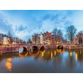 thumbnail image 2 of Noah Jigsaw Puzzle Amsterdam, Netherlands bridges and canals at twilight 1000 pieces, 2 of 2