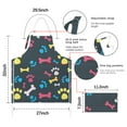thumbnail image 7 of Cool Pet Background Dog Paw Apron-Garden Aprons for Women with Pockets-Cotton Linen Waterproof Kitchen Cooking Gardening Aprons Adjustable for Kitchen,Cooking,BBQ and Salon 33x27 Inch, 7 of 7