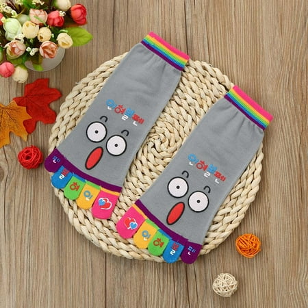 

Booker Five Finger Socks Fashion Lady Women Girls Cartoon Toe Cotton Funny Socks