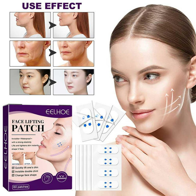 Face Lift Tape,Face Tape,Face Lift Tape Invisible,Facelift Tape for Face  Invisible,Face Lifting Tape,Instant Makeup Face Lift Tools for Hide Facial  Wrinkles Double Chin Lifting Saggy Skin 60PCS 