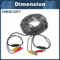 thumbnail image 6 of Unique Bargains Universal Car Reverse Rear View Parking Camera Video Cable BNC+DC Backup Camera Video Cable Extension for Monitor and Backup Black 25M, 6 of 7