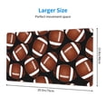 thumbnail image 3 of Balery Brown Football On Black Mouse Pad ,15.8x29.5 In Large Gaming Mouse Pad Desk Mat Long Non-Slip Rubber Stitched Edges,Waterproof Mousepad Desk Mat For Gamer Office Home, 3 of 9
