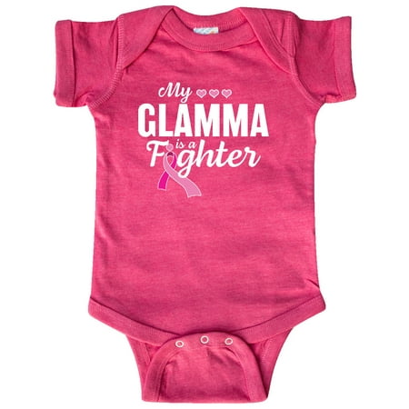 

Inktastic Breast Cancer Awareness My Glamma is a Fighter Gift Baby Boy or Baby Girl Bodysuit