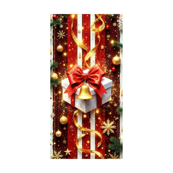 HCBY Merry Christmas Door Cover New Year Decorations Xmas Background Banner Xmas Door Hanging Covers for Front Porch Home Indoor Outdoor New Year Decoration (Comprehensive#27)