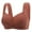 Brown, variant on Front Closure Bras for Women Wireless Seamless Push up Bras Seniors Comfort Breathable Sleep Bras