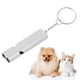 thumbnail image 1 of Silbato de entrenamiento para mascotas con diseño de doble orificio de acero inoxidable con anillo antipérdida para perros pequeños, 1 of 8