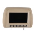 thumbnail image 1 of Car 2pcs Universal 7 in HD Car Headrest LCD Video Player Wireless Control MP5 Display Brown, 1 of 7