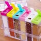 thumbnail image 2 of Tarros para coctelera de especias, juego de condimentos de caja de coctelera de condimentos de plástico para viajes, contenedores de almacenamiento de condimentos, Color, 2 of 5