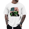 thumbnail image 2 of America 250 Unisex USA Farm Tractor Graphic Patriotic Casual Short Sleeve Tee Mens 4Th of July T Shirts White XXL, 2 of 4