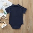 thumbnail image 6 of WIBACKER Baby Boy Girl Short Sleeve Polo Bodysuit 100% Cotton Onesie Summer Romper 0-3 Months Newborn, 6 of 6