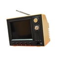 thumbnail image 4 of Casa de muñecas a escala 1:12, TV en miniatura, accesorio para sala de estar, regalo, centro de entretenimiento amarillo, 4 of 9