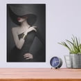 thumbnail image 4 of Luxe Metal Art 'Lady in Black' by Luxe Portfolio, Metal Wall Art, 12"x16", 4 of 9