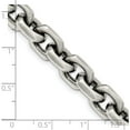 thumbnail image 4 of Sterling Silver Antiqued 8.6mm D/C Elongated Open Link Chain (20 X 8.6) Made In Italy qfc145-20, 4 of 5