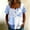 Blue, variant on Women's Short Sleeve Flutter V-Neck Geometric Tee Short Sleeve Oversized Regular Moisture-Wicking Collarless Athleisure Pull-On