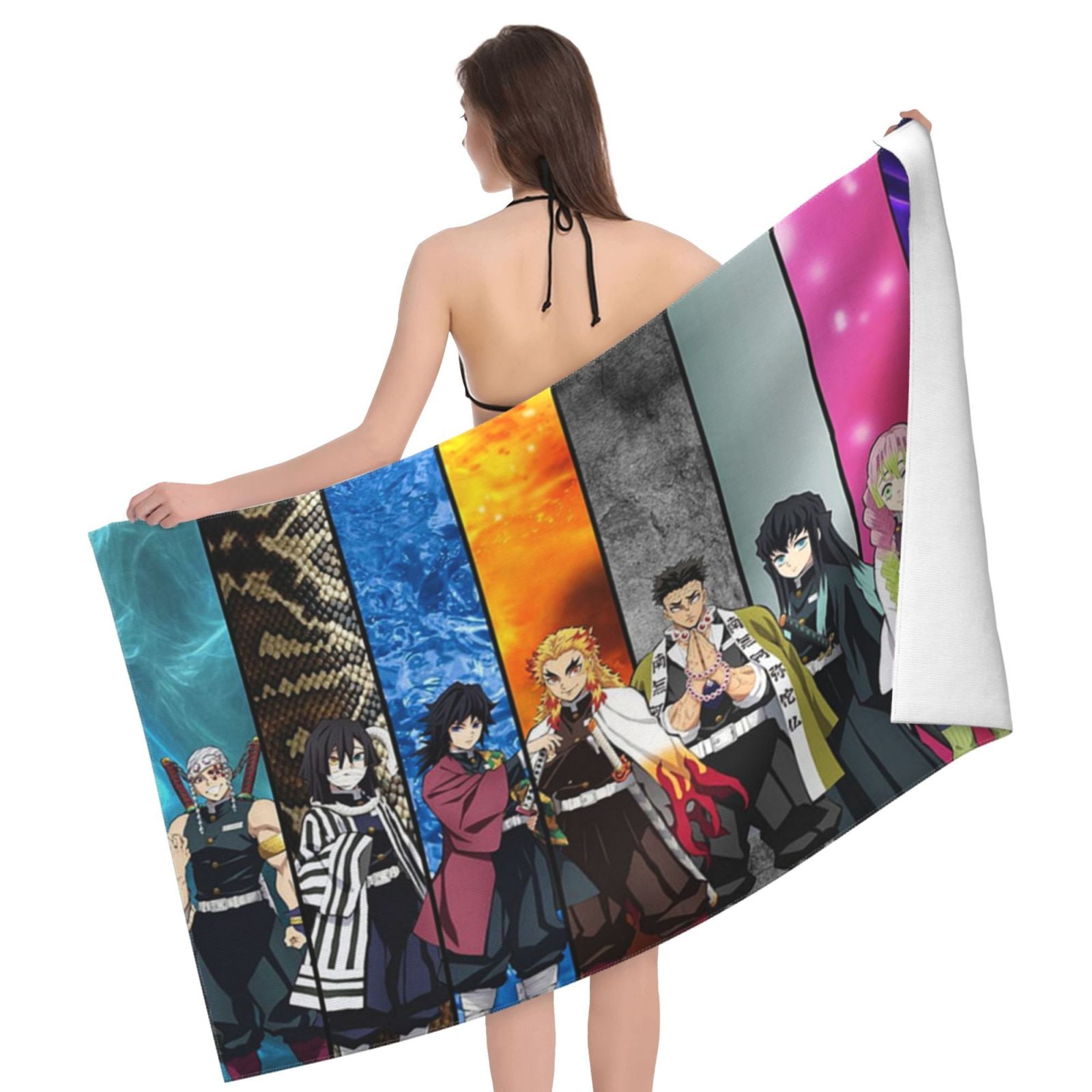 Demon Slayer Beach Towels Soft Bath Blanket Camping Towels For Travel, Swim, Gym One Size