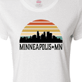 thumbnail image 4 of Inktastic Minneapolis Minnesota Skyline Retro Sunset Women's T-Shirt, 4 of 5