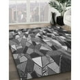 thumbnail image 2 of Ahgly Company Indoor Square Patterned Dark Gray Black Area Rugs, 8' Square, 2 of 6