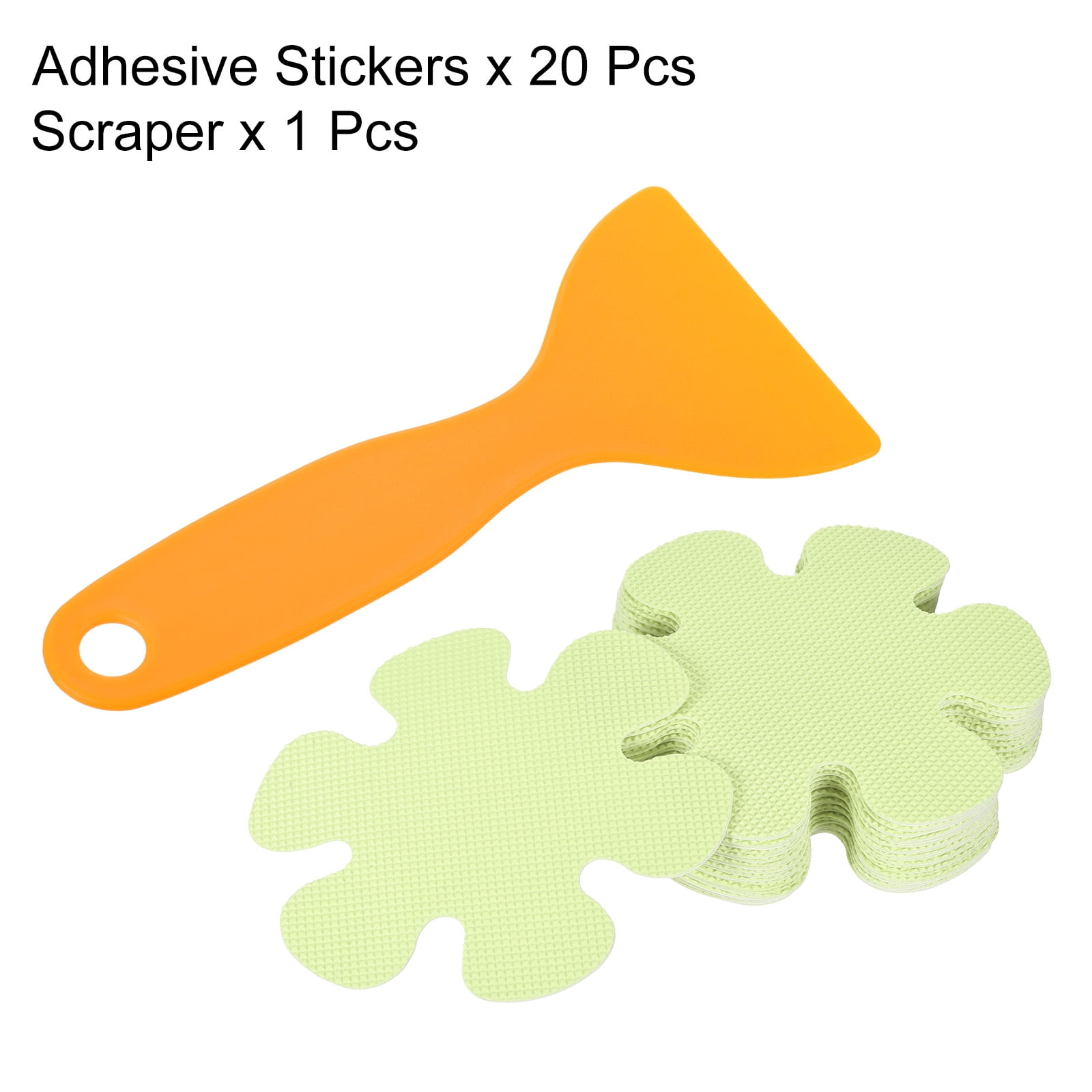 Unique Bargains Anti Slip Grip Tapes Non-Slip Traction Strips Flower Shape for Stairs Green 3.9"