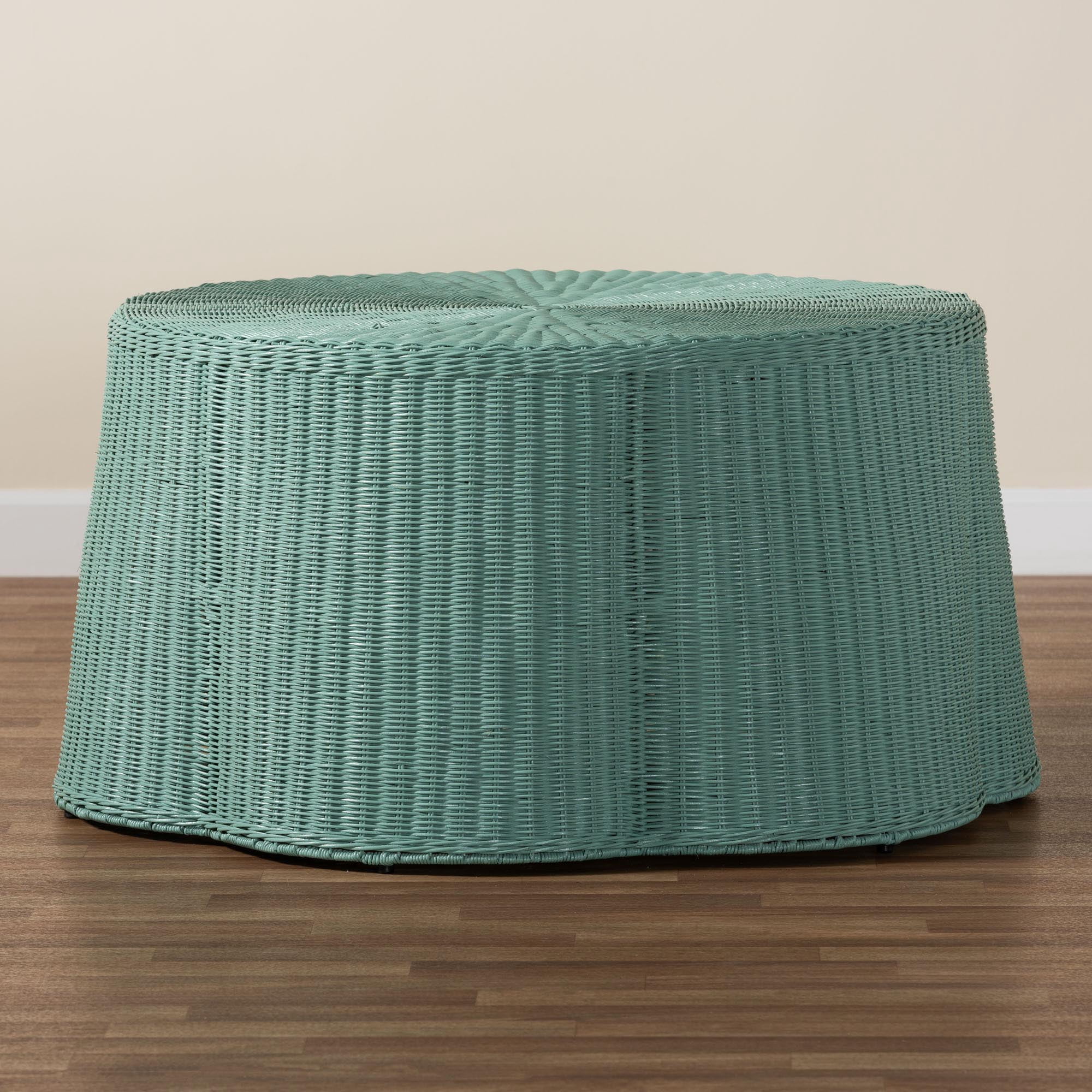 bali & pari Palm Boho Coffee Table, Seafoam Green