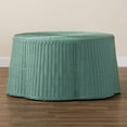thumbnail image 6 of bali & pari Palm Bohemian Seafoam Green Scalloped Rattan Coffee Table, 6 of 7