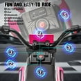 thumbnail image 3 of JOYLDIAS 12V Ride On Motorcycle Dirt Bikes for Kids with Training Wheels, Spring Suspension, Rose Pink, 3 of 8