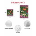 thumbnail image 7 of Spring Flowers Kitchen Dish Towels for Drying Dishes Set of 3, Purple Boho Farmhouse Botanical Florals Waffle Weave Microfiber Hand Tea Bathroom Towels Quick Dry & Absorbent Towel 15.7x23.6, 7 of 7