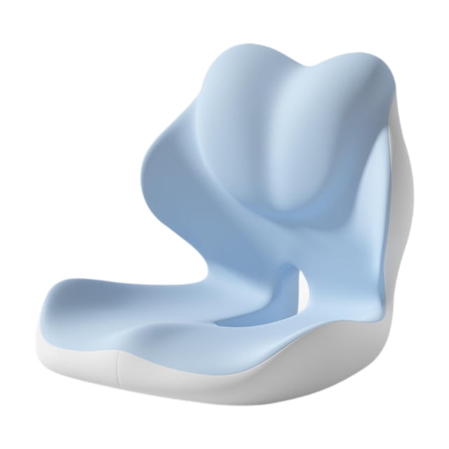 Garende Memory Foam Seat Back Cushion Back Support for Wheelchairs Home Office Chair Blue Gray