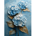 thumbnail image 1 of Qisvanset 12x16 Inch White Hydrangea Canvas Wall Art, Soft Blue Floral Painting Modern Rustic Home Decor, 1 of 8