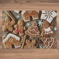 thumbnail image 6 of Ambesonne Gingerbread Man Jigsaw Puzzle Durable Cardboard, Cookies Snow, 1000 pcs, Umber Pale Brown White, 6 of 6