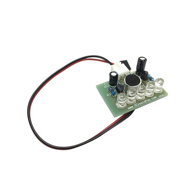 Kit Módulo De Sonido Electrónico Con Cable De Alimentación High Brightness Music 5 LED Flasher Gloria DIY Electronic LED Kit