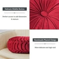 thumbnail image 5 of 2 PCS Pumpkin Pleated Round Throw Pillows for Chair Sofa Home Decor (Red), 5 of 11