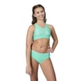 thumbnail image 3 of Free Country Girls' Foil Mermaid Rash Guard and Bikini Swim Set Spearmint M, 3 of 6
