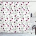 thumbnail image 1 of Ambesonne Floral Shower Curtain, Cosmos Flowers in Pink, 69"Wx75"L, Pink Green White, 1 of 3