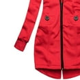 thumbnail image 2 of Women Solid Color Coat Button Down Overcoat Fluffy Jacket Warm Winter Overcoat Long Sleeve Cardigan Windproof Outer Coat, 2 of 4