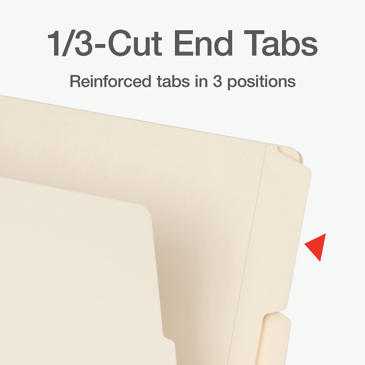 Pendaflex End Tab File Folder 1/3-Cut Tab Assorted Letter Size Manila 100/Box(1007003)