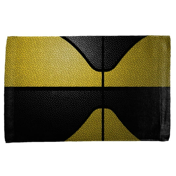 Championship Basketball Yellow & Black All Over Sport Towel