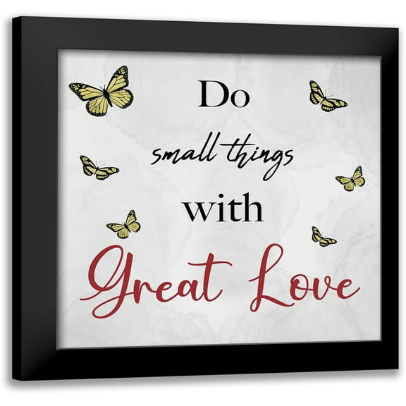 Prime, Marcus 12x12 Black Modern Framed Museum Art Print Titled - Crimson Small Things Great Love