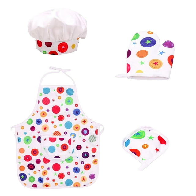 TISHITA Ensemble de Chef Mignon pour Enfants Cuisine Pâtisserie Jeu de Rôle Cuisines Costume de Chef