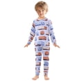 thumbnail image 3 of joogoo Cartoon Trucks Vehicle-t7 2 Piece Long Sleeve Tee and Pants Cotton Pajama Set 4T, 3 of 7