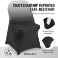 thumbnail image 5 of KFFKFF 30pcs Set Folding Stretch Spandex Chair Black Covers for Wedding Party Restaurant, 5 of 9