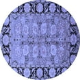 thumbnail image 1 of Ahgly Company Indoor Round Oriental Blue Industrial Area Rugs, 3' Round, 1 of 4