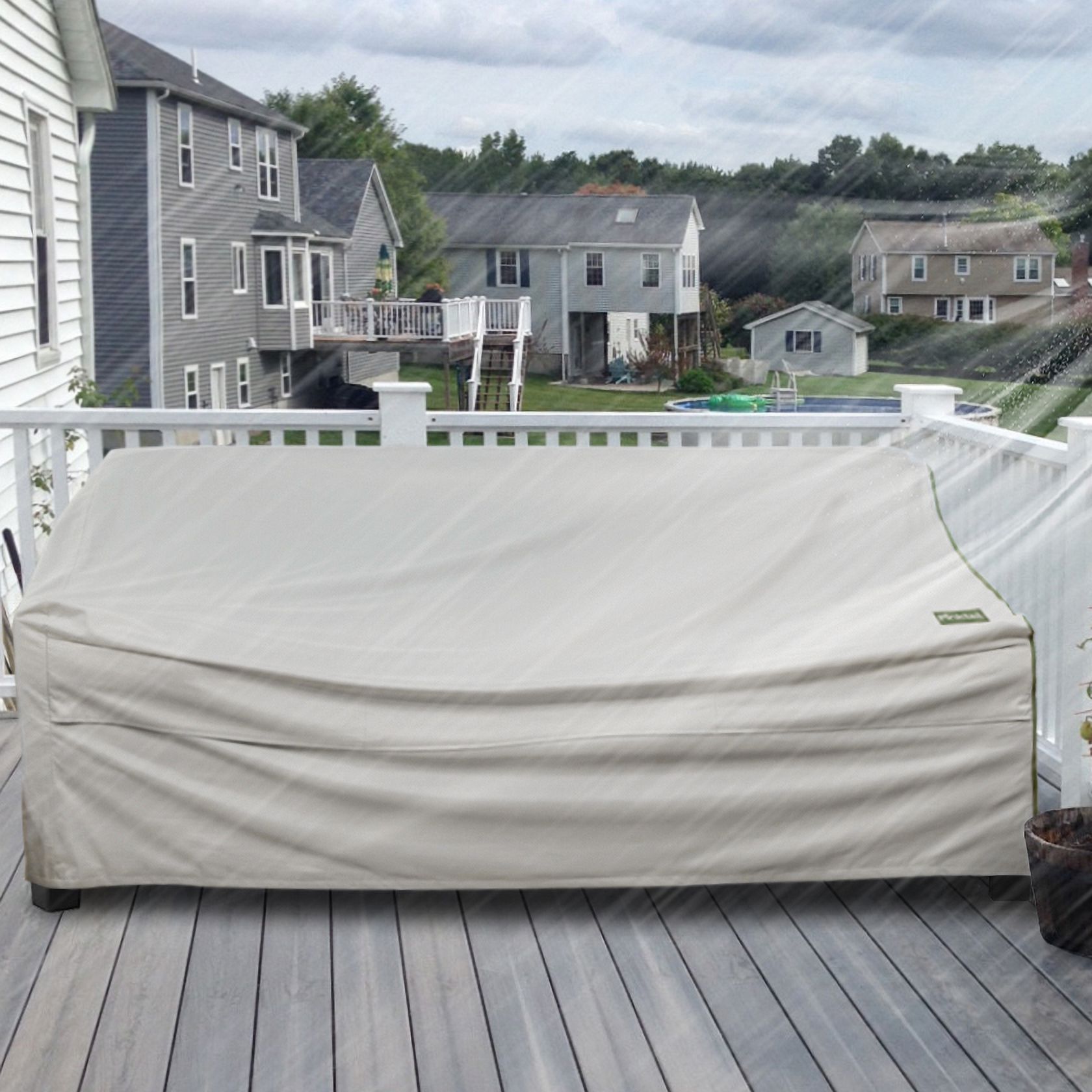 Outdoor Patio Sofa Cover Waterproof Furniture Protector, 42"x 78"x 32", Light Gray, 1 Pack