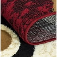 thumbnail image 5 of Princess 5x7  Geometric Swirl Abstract Area Rug 808 in Cream  Burgundy, 5 of 6