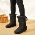 thumbnail image 2 of Botas de nieve para mujer, de invierno, impermeables, antideslizantes, cálidas, de algodón, con suela gruesa, acolchadas de terciopelo, de algodón, talla grande, 2 of 5