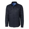 thumbnail image 2 of Men's Cutter & Buck  Navy Atlanta Braves Rainier PrimaLoft- Eco Insulated Quilted Full-Zip Shirt Jacket, 2 of 3