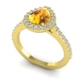 thumbnail image 2 of 1.35 Ct New (F-G/VS1) Natural Diamond Citrine Gemstone Engagement Ring for Women Solid 14K Yellow Gold Size 7 by Diamond-Capitals, 2 of 8
