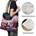 thumbnail image 3 of Foster's Home for Imaginary Friends Bolso de tela con estampado de lienzo para mujer, bolsa de compras reutilizable y estética, con cremallera interior, regalo para mujer,40*40cm., 3 of 6